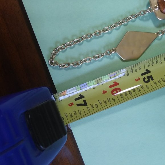 NWT CHICOS Norma long statement  Necklace matching earrings set - Picture 7 of 16